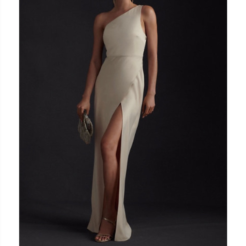 BHLDN Dylan Satin Charmeuse Dress - Champagne Size 8
